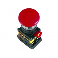 Кнопка AEAL-22 "Грибок"с фиксацией красный d22MM 230В 1з+1р TDM